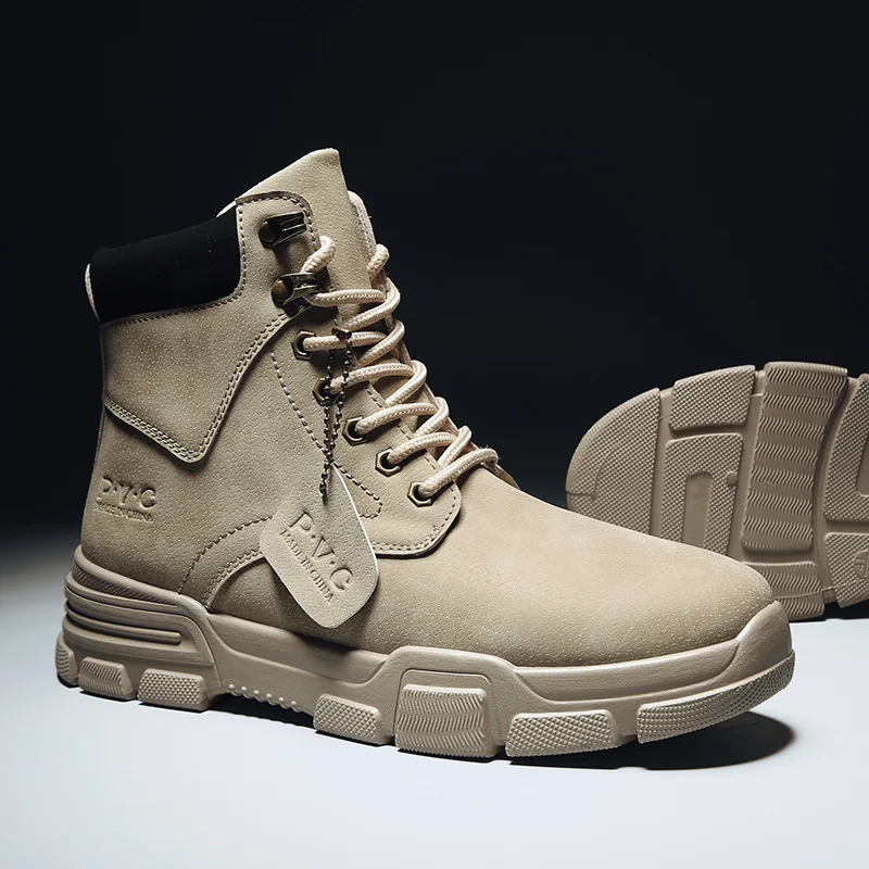 

trend retro men man men's warm Martin work Desert Tooling Tide winter spring boots trend high-tops locomotive British shoes