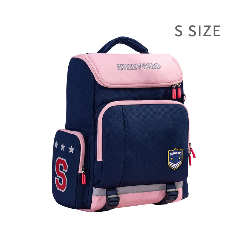 Sunveno детские школьные сумки рюкзак для подростков школьный рюкзак для девочек и мальчиков - Цвет: Navy Pink S 6-9 Y