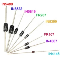 100pcs/lot Rectifier Diode set pack 1N4148 1N4007 1N5819 1N5399 1N5408 1N5822 FR107 FR207 Electronic Components diy assorted kit