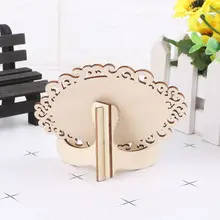 10 шт., овальная форма, полый Мини Деревянный досок, классная доска, Настольная доска для сообщений, декор для свадебной вечеринки