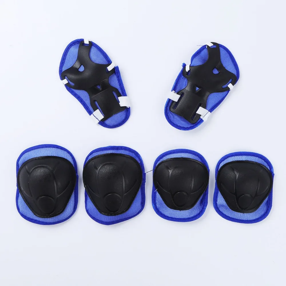 7Pcs Kids Bicycle Helmet Protective Gear Outfit Knee Wrist Guard Elbow Pad Set for Scooter Skateboard Roller Skating Cycling