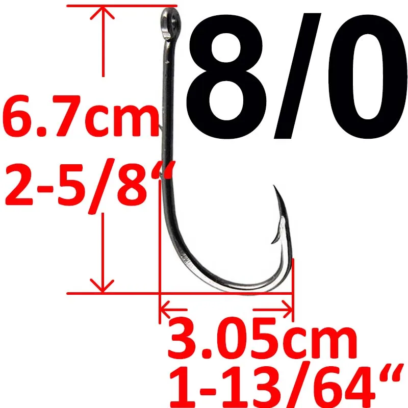 50 шт. Baitholder рыболовный крючок Размер 1-9 1/0-8/0 крючки для ловли карпа джиг большой колючий крючок Высокоуглеродистая сталь - Цвет: 8l0