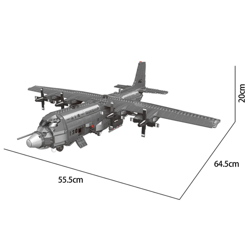 XINGBAO 06023 WW2 Военная армейская серия AC130 воздушная лодка набор строительных блоков Кирпичи сборка самолет модель Juguetes