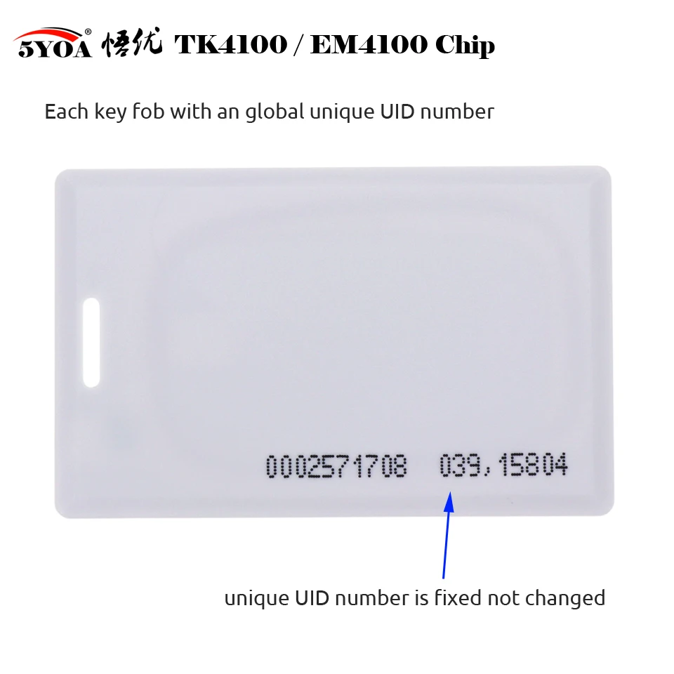 10 шт. 1,8 мм EM4100 Tk4100 125 кГц карта контроля доступа брелок RFID тег брелок жетон кольцо Бесконтактный чип