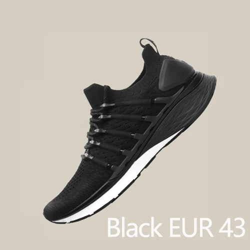 mi jia Xiao mi обувь 3 3th мужские спортивные кроссовки удобные дышащие светильник Смарт обувь Спорт на открытом воздухе Goodyear Резина - Цвет: Black 43