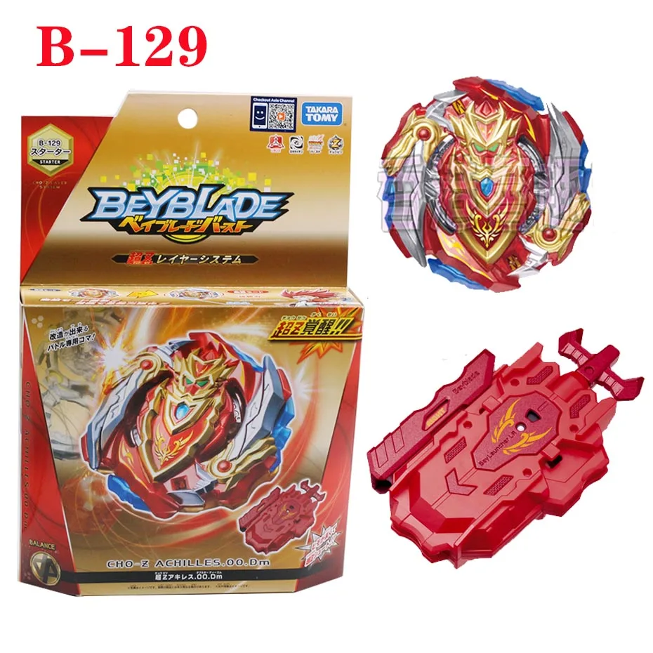 Оригинальный TAKARA TOMY Beyblade BURST B-129 Cho-Z Achilles.00.DM b129 стартер с пусковым устройством |