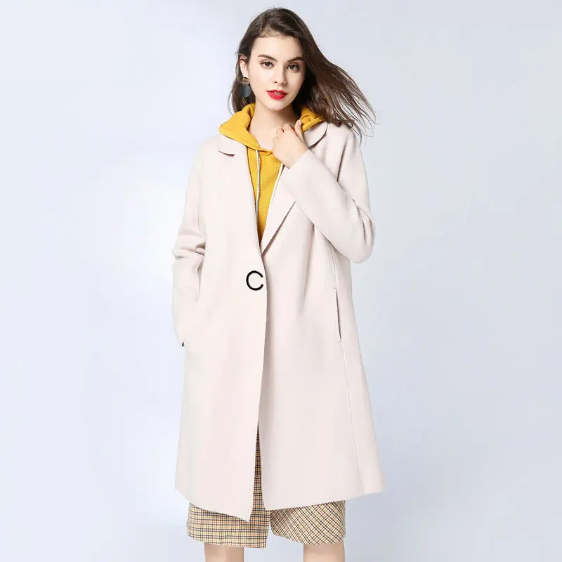 

Women Winter Coat Woolen Coat Female 2019 New Temperament Fashion Lapel Woolen Coat Casaco Feminino Manteau Femme Women Clothes