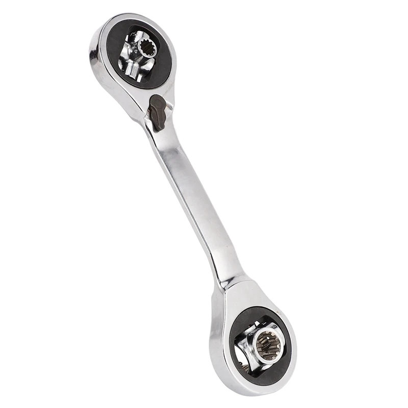 

1 Pcs Silver 52 In 1 Double Head Ratchet Adjustable Wrench Rotatable Plum Wrench Multifunctional Socket Wrench