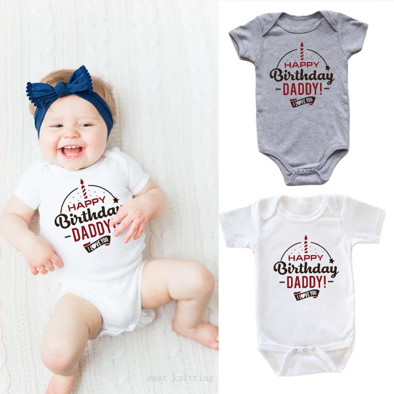 Monos con estampado con dibujo de feliz cumpleaños para niños y niñas, ropa de fiesta