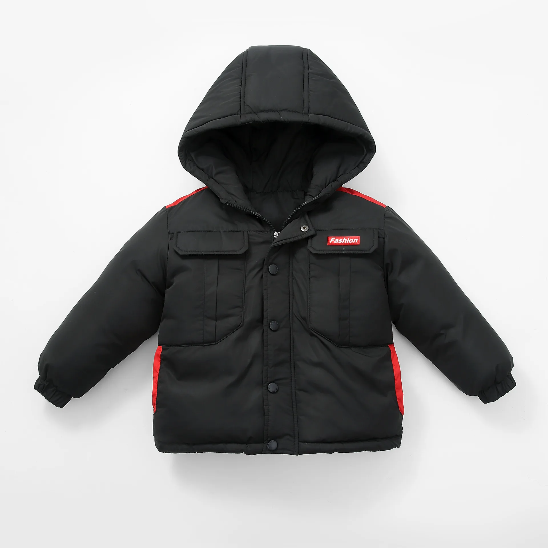Г. Детские зимние куртки пуховики для мальчиков, ветровка с капюшоном, теплая детская пуховая верхняя одежда для девочек, пальто От 3 до 10 лет DC203 - Цвет: Black