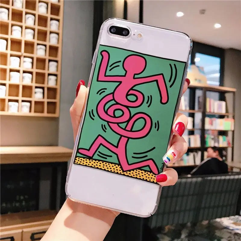6 Yinuoda Keith Haring art роскошный уникальный модный Забавный динамический чехол для телефона iPhone 8 7 6 6S Plus X XS max 5 5S SE XR - Цвет: 6