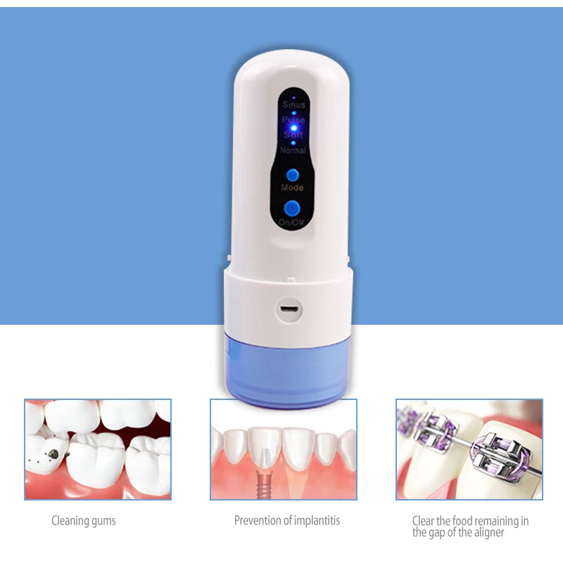 Электрическая полоскание для полоскания рта, портативная аккумуляторная нить для мытья зубов с красными зубами