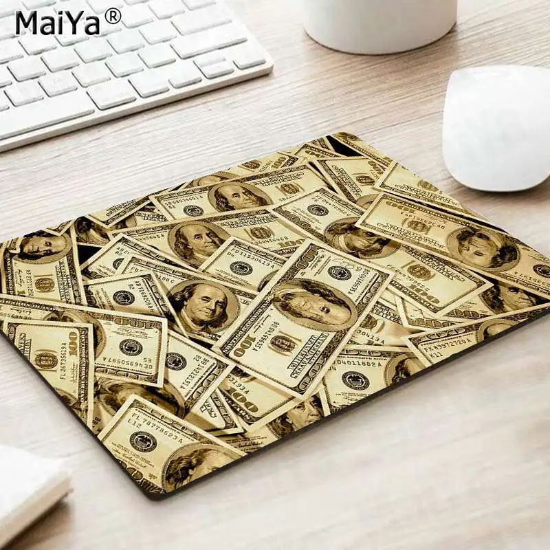 MaiYa money Dollar Bills Ретро индивидуальные коврики для мыши компьютерный ноутбук коврик для мыши Гладкий коврик для письма настольные компьютеры мат игровой коврик для мыши - Цвет: No Lock Edge25x29cm
