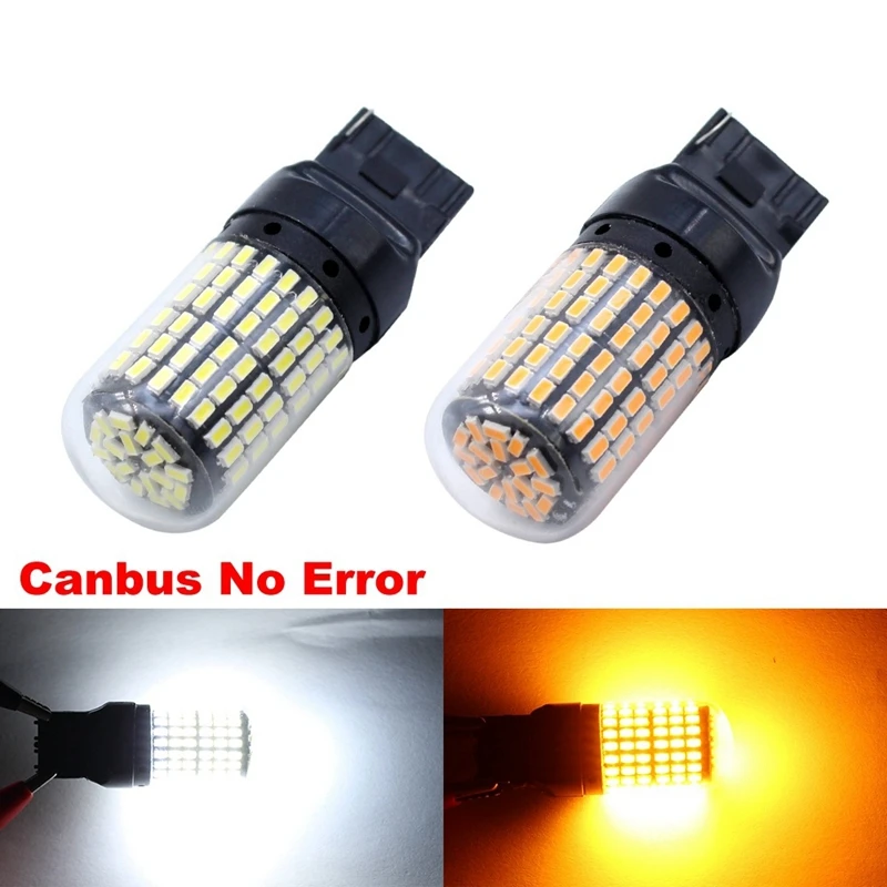 2Pcs ���� ���� Canbus T20 7440 W21W Wy21W 144-Smd �� ȸ�� ��ȣ�� ���� ���� �ƴ� ������ �÷��� T20 7440 Led ����