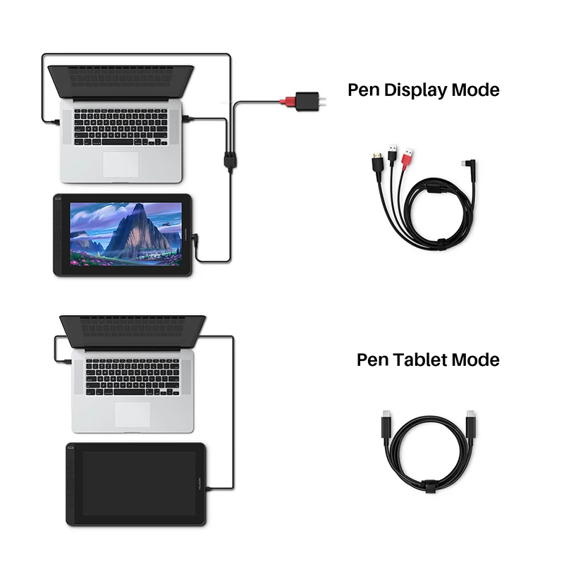Huion 13 Inch Graphics Tablet Kamvas 13 with Screen Pen Display Tilt Function Battery-Free Stylus for Remote Working Drawing — view 6