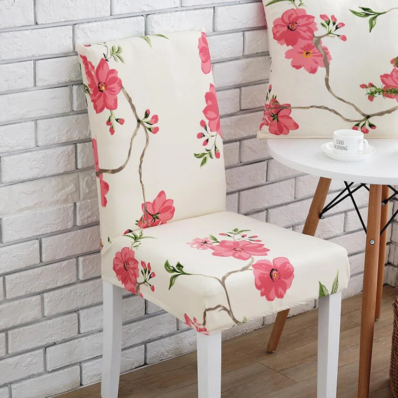 

6Pcs/Lot Dining Chair Cover Spandex Stretch Chair Covers Wedding Hotel Chair Cover Chair Seat Slipcover Housses de Chaise