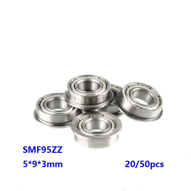 

20 шт/50 шт SMF95ZZ мини фланцевые подшипники 5x9x3 мм подшипники из нержавеющей стали миниатюрные радиальные шарикоподшипники 5*9*3 мм