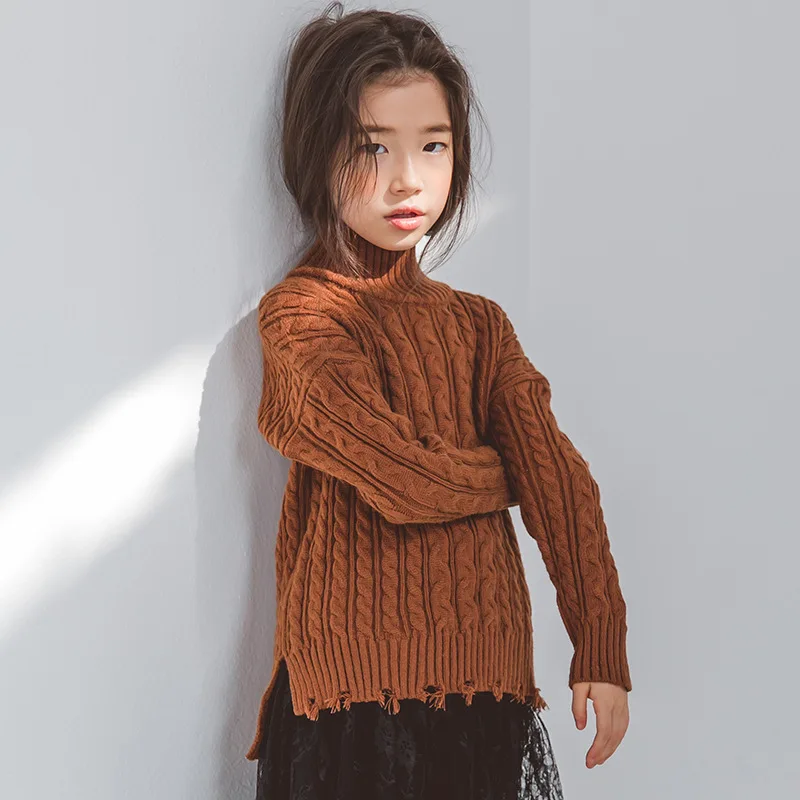 

Autumn & Winter New Style Long Sleeve Knit Warm Sweater Middle And Large Children Korean-style Childrenswear