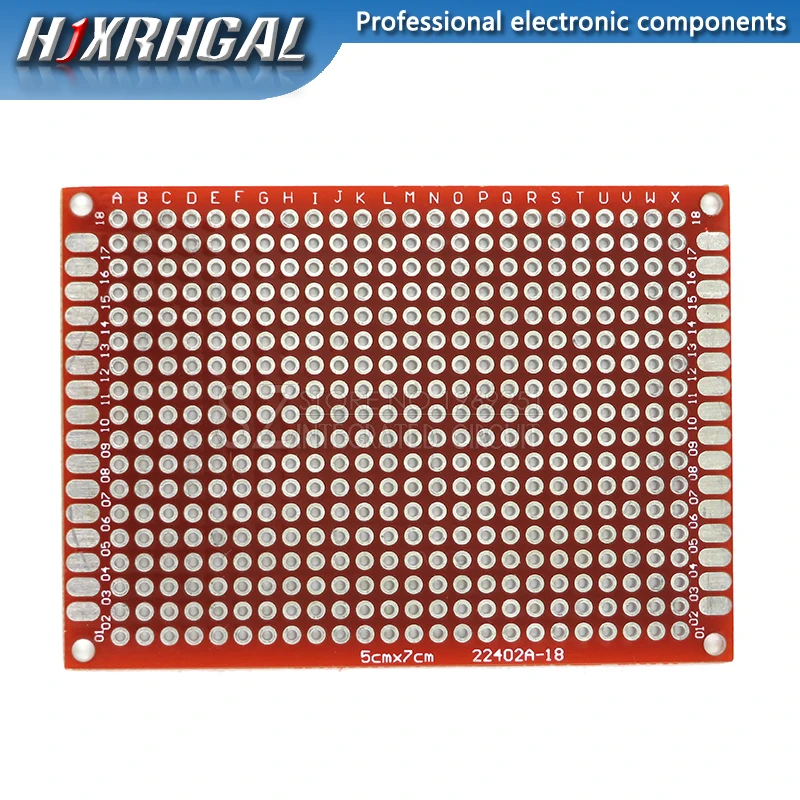 6 шт./партия PCB двухсторонняя печатная плата Универсальный макет 5*7 мм 5x7 мм красный белый синий зеленый черный желтый каждый цвет 1 шт