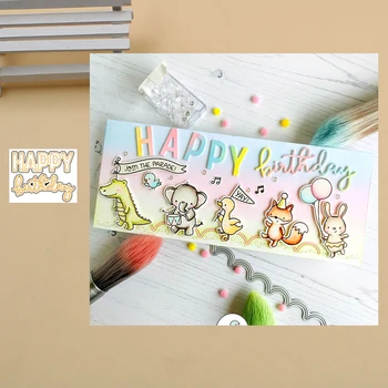 

HAPPY birthday Metal Cutting Dies Stencils for DIY Scrapbook Photo Album Paper Card Decorative Craft Embossing Dies