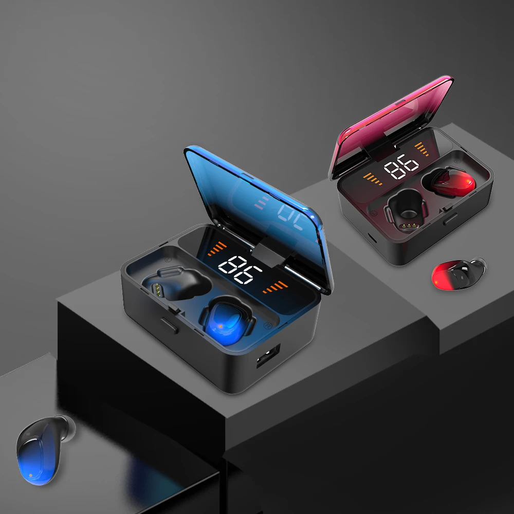 ES01 Bluetooth наушники TWS наушники с сенсорным управлением настоящие беспроводные наушники IPX5 водонепроницаемая Спортивная гарнитура с микрофоном зарядная коробка