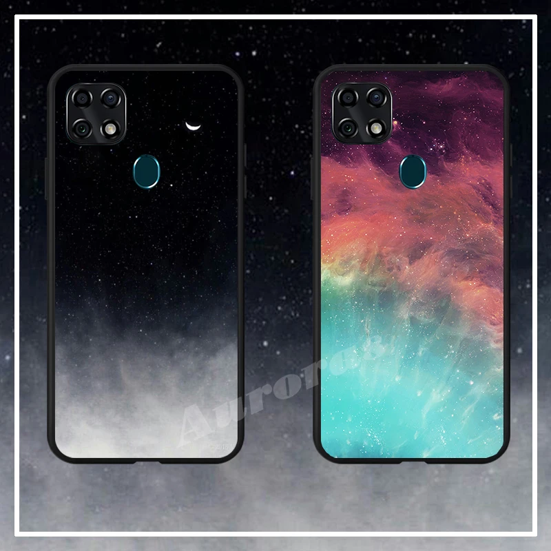 Auroras Phone Case For ZTE Blade 20 Smart All Protection Soft Colorful Starry Sky Pattern Cover | Мобильные телефоны и