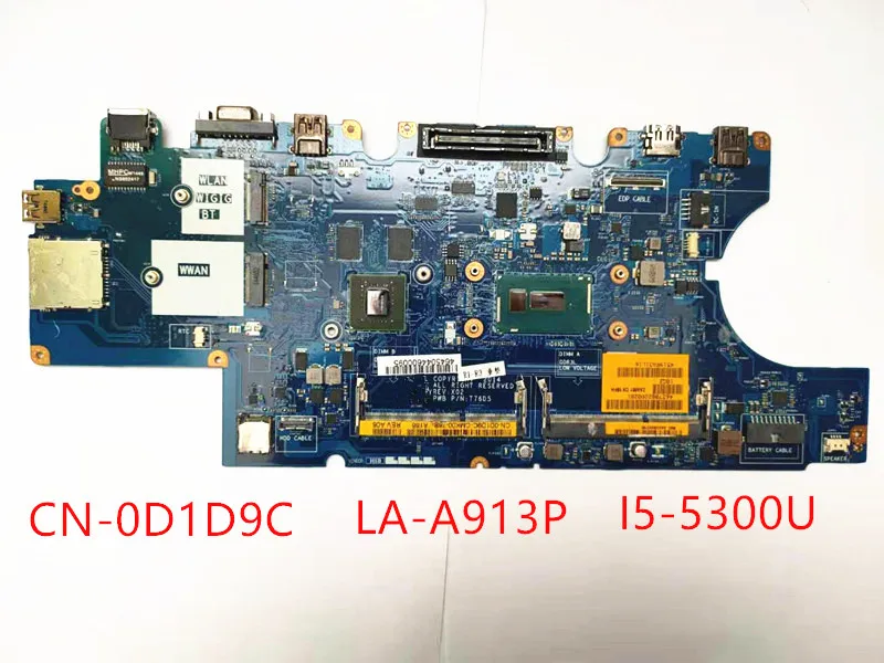 Для Dell Latitude E5550 материнская плата CN-0D1D9C 0D1D9C D1D9C ZAM81 LA-A913P SR23X I5-5300U Процессор N15S-GM-S-A2