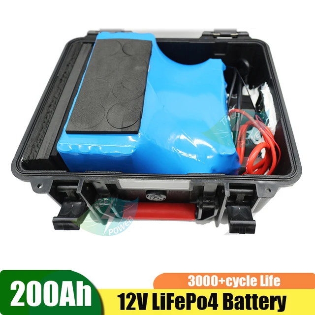 Waterproof 12.8V 12V 400AH Lifepo4 lithium battery for Golf Carts power  supply EV Solar Storage inverter boat + 20A charger - AliExpress