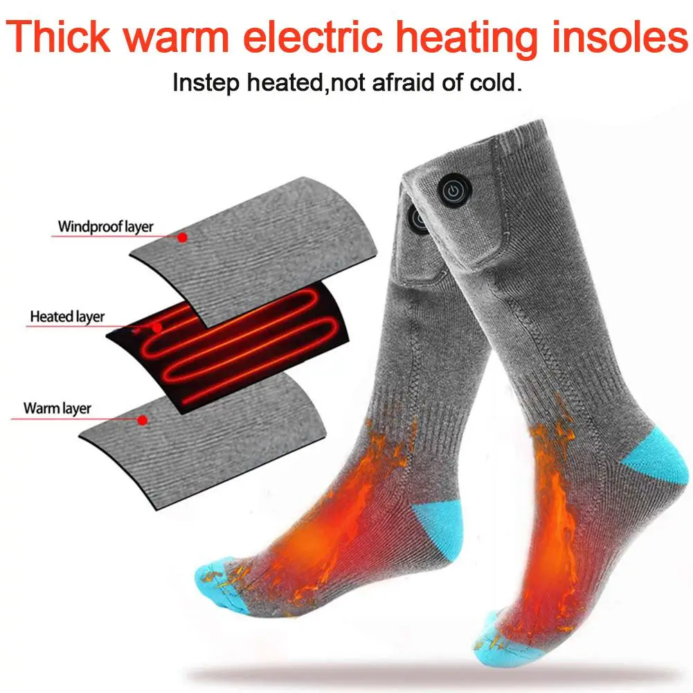 

Winter Heated Socks Warm Keeping Water Washable Heated Socks For Motorcycle Bike Riding Socks Swimwear Women Basketball Socks