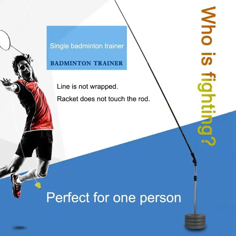Vaorwne Badminton Trainer Stretch Badminton Robot Racket Training Sports Self-Study Practice Machine Badminton Stroking