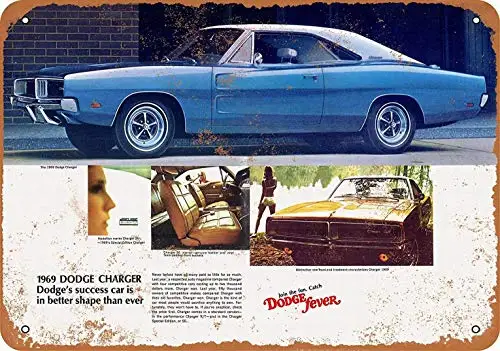 8X12 Metal Sign - 1969 Dodge Charger - Retro Wall Decor Home Decor