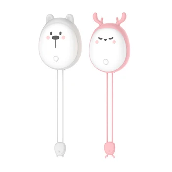 

2set Cute USB Rechargeable Hand Warmers Heater Pocket Mini Cartoon Power Bank Handy Heater Warmers Gray /Pink 6000MAh