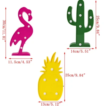 

Plastic Tropical Cactus Marquee LED Lamp Garden Cocktail Lights Party Xmas Q0KF