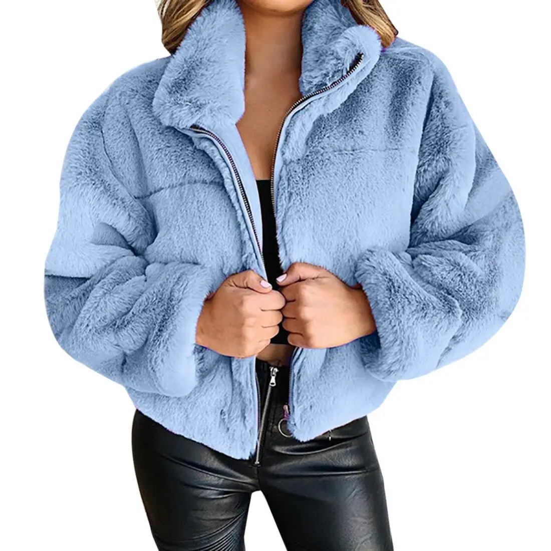 Plus Size S to 5XL Rabbit Fur Coat Warm Velvet Jacket Winter Thicken Short Outwear Women Vintage Coats Top for Ladies Clothing waterproof puffer coat Coats & Jackets