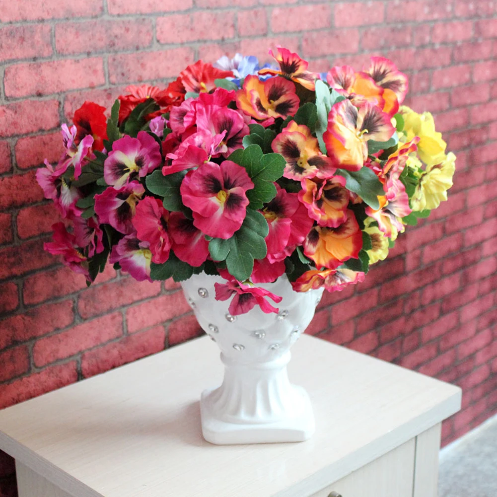 Искусственный цветок Pansy сад DIY сценический вечерние реквизиты для украшения