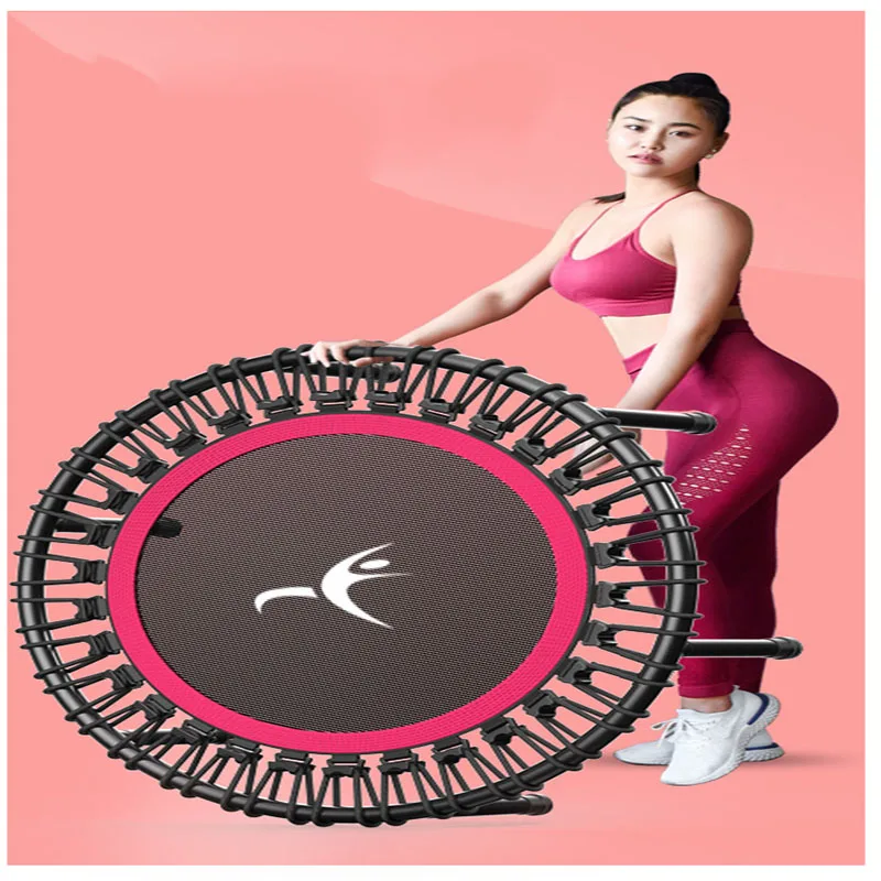 New Hot 42" Portable Round Mute Adult Profession Trampoline Household Indoor Fitness Dedicated Elastic Rope Trampoline For Kids