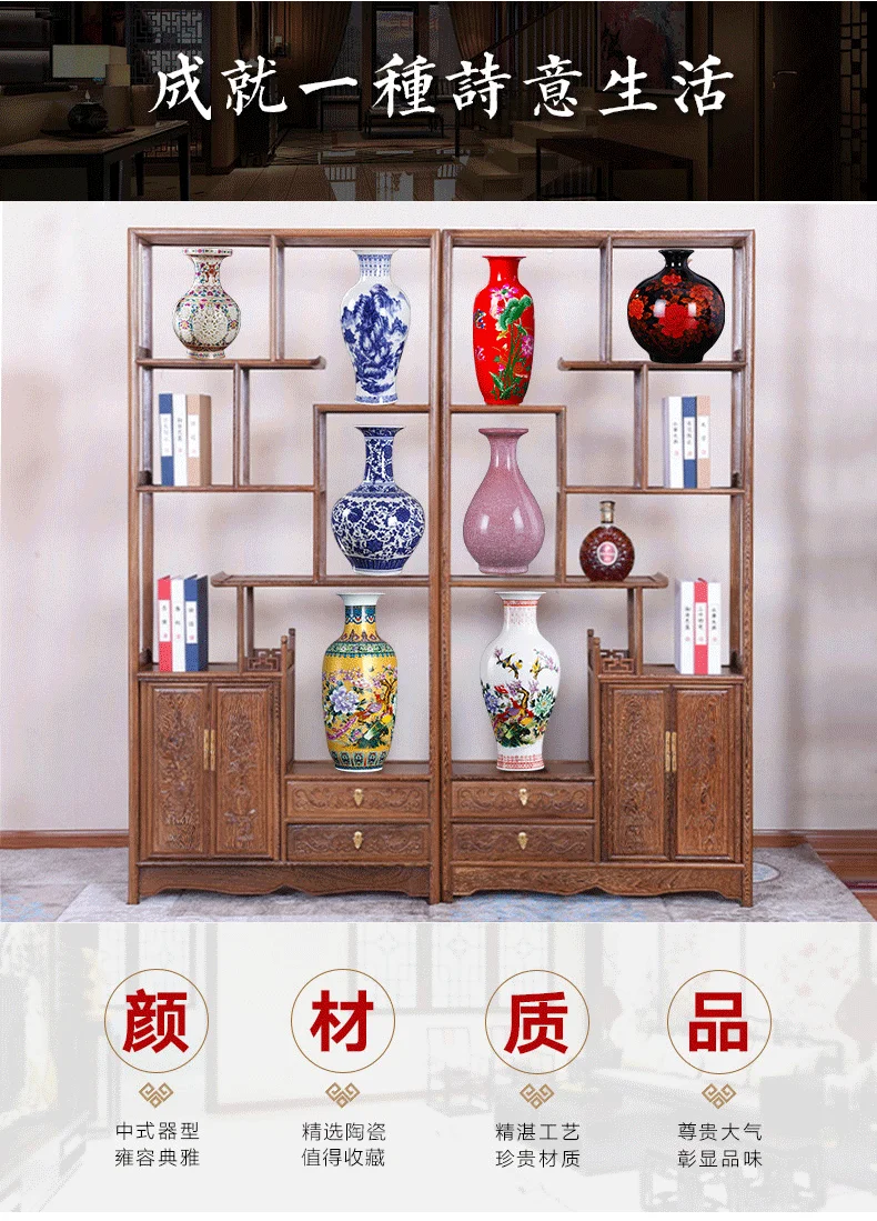 Jingdezhen Ceramics Craft Handmade Porcelain Bottle Best Antiques Chinese Traditional Home Vase Decoration Enjoy Life 19 Models