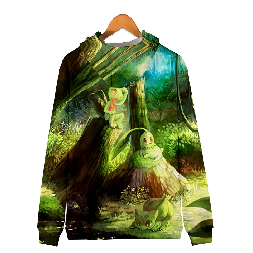 Детская толстовка с капюшоном для детей от 2 до 13 лет, толстовка с 3d принтом «Команда Покемон», «Мистик» куртка с Пикачу для мальчиков и девочек с героями мультфильмов одежда для подростков