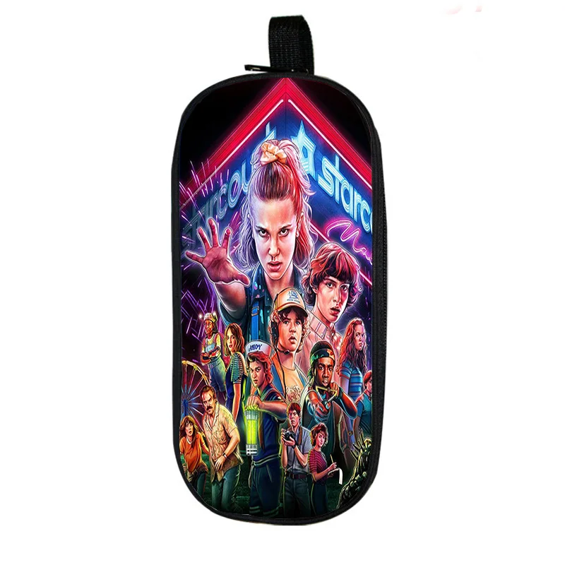 

Hot Stranger Things 3 Pencil Case for Boys Girls Stationery Storage Bags Women Men Cosmetic Bag Kids School Supplies Makeup Bag