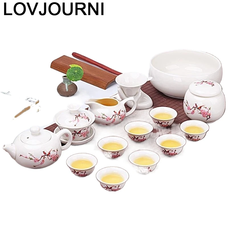 Kuchnia Kung Fu Organizer Wedding Bedroom Decor Kitchen Teaset Home Decoration Accessories Pot Teaware China Chinese Tea Set | Дом и сад