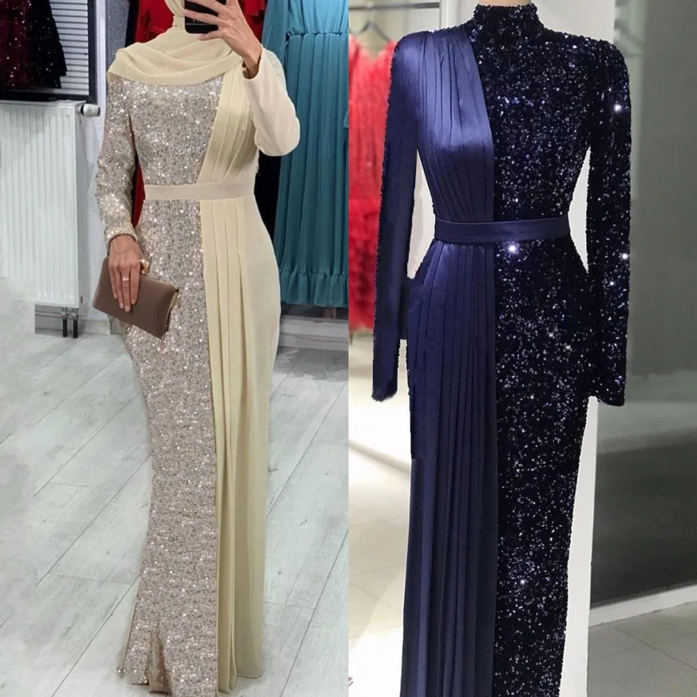 Muslim Evening Prom Mermaid Dresses 2021 Long Woman Party Night Elegant