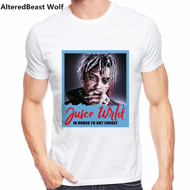 as picture Juice Wrld Футболка мужская хип-хоп рэпер Футболка Harajuku модный принт уличная одежда повседневная мужская забавная футболка Homme подарок - Цвет: as picture