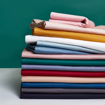 

100% Cotton Bedding Sheet Home textile Solid Color Flat Sheets Combed Cotton Bed Sheet Bedding Linen for King Queen Size