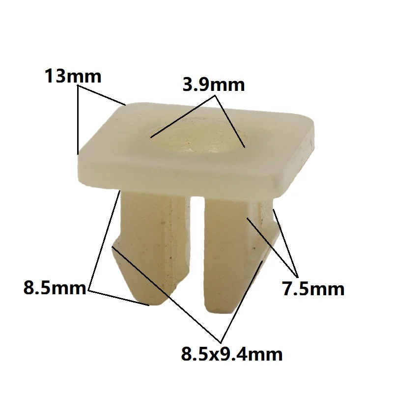 

KALILII Natural 9mm nut grommet clamp nylon fixeding clips for car lights buckle retainers snaps