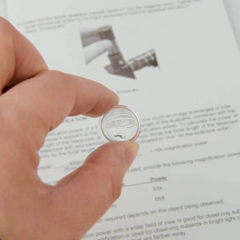 2PC K9L Optical Glass Focal Length Convex Solar Condensing Magnifying Glass Lens