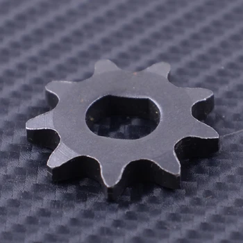

DWCX Hardened steel Black Durable Electric Scooter 9 Tooth 6mm Pitch Chain Sprocket Fit for Oval 8mm Shaft Motor Spindle