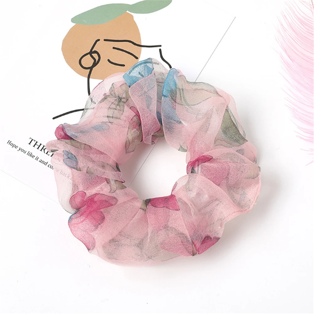 1 шт. кружевные резинки для волос с принтом женский головной убор держатель