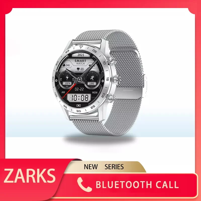 Смарт-часы мужские ZARKS 2021 беспроводные водонепроницаемые Bluetooth пульсометр |