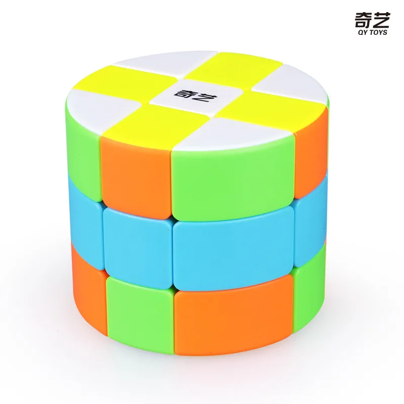Qiyi 3x3x3 цилиндрический Волшебные кубики многоцветный Скорость головоломки cubo magico, Обучающие Развивающие игрушки для детей Рождественский подарок