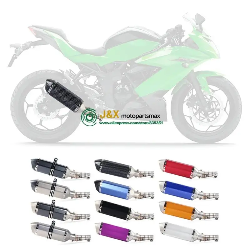 Ninja250R Ninja300 средняя выхлопная труба мотоцикла для Kawasaki Z250 2008- ниндзя 300 2013- ниндзя 250R 2008-2012